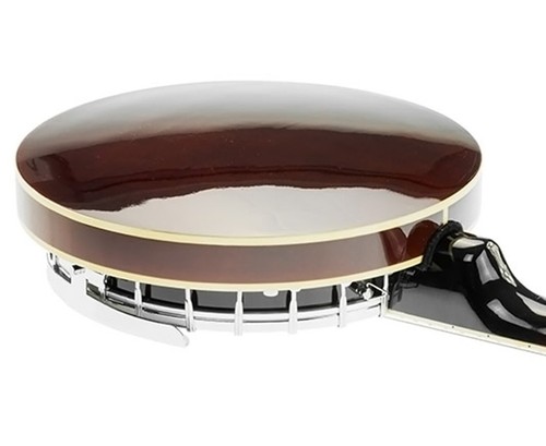 Karrera 6 String Resonator Banjo 20 Frets 80cm Instrument Music High Gloss Brown - Picture 3 of 5
