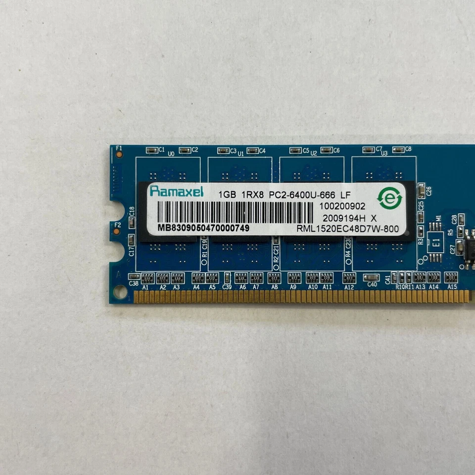 Ramaxel 1GB DDR2 RAM PC2-6400U 800MHz non-ECC Unbuffered DIMM RML1520EC48D7W-800 - Image 2 of 4