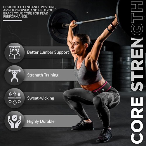 Gewichthebergürtel von RDX, Fitnessgürtel für Damen und Herren, Fitnesstraining Worlout - Bild 56 von 57