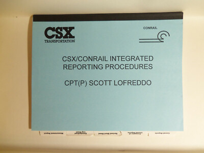 1998 RAILROAD Rule Book Integrated Reporting Procedures CSX TRANSPORTATION #1058