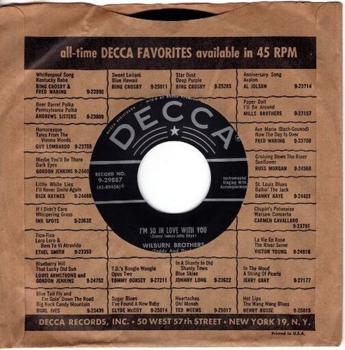 Wilburn Brothers – Deep Elem Blues / I'm So In Love With You 7" 45 - Picture 9 of 24