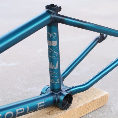 WE THE PEOPLE BMX NETWORK BICYCLE FRAME MATTE TRANS TEAL CULT SUNDAY DAN KRUK - Picture 3 of 4