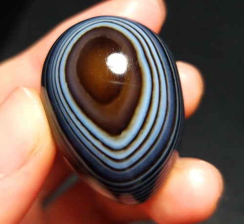 TOP 19G Natural Gobi Agate Eye Agate EGG Crystal Quartz Stone Madagascar QA229 - Picture 1 of 17