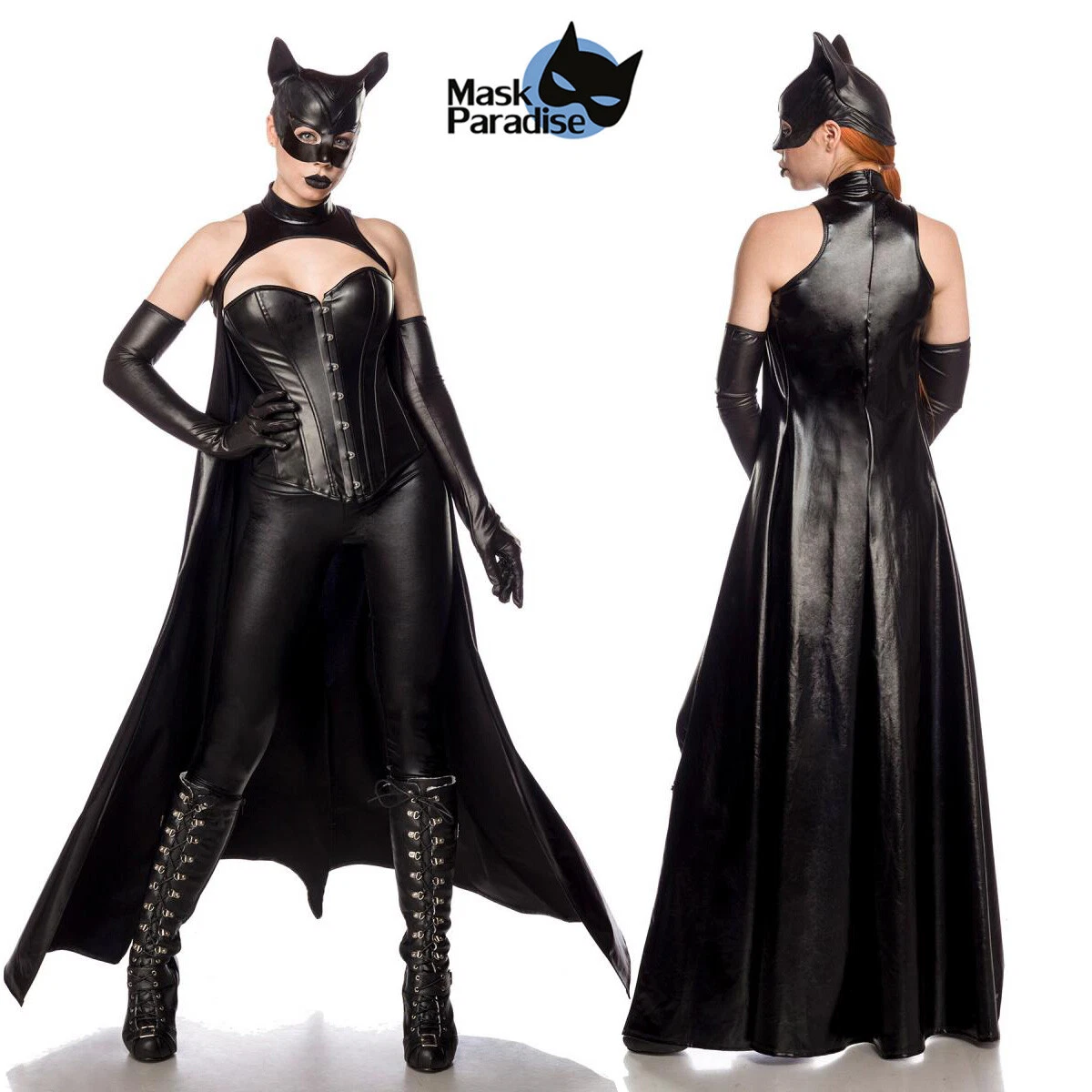 Costume Carnevale Donna Catwoman Batgirl Travestimento Vestito 80147