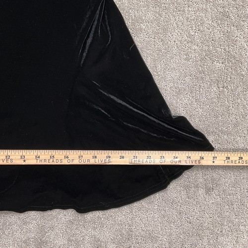 Victorias Secret Nightgown Women S Black Slip Dress Velvet Mini Fit Flare Y2K - Picture 7 of 9