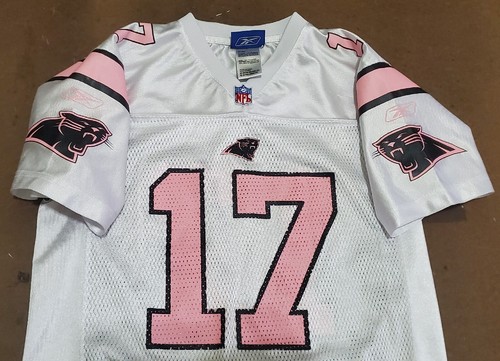 Jake Delhomme #17 Carolina Panthers Youth XLarge (16) NFL Reebok Pink Jersey  - Picture 8 of 11