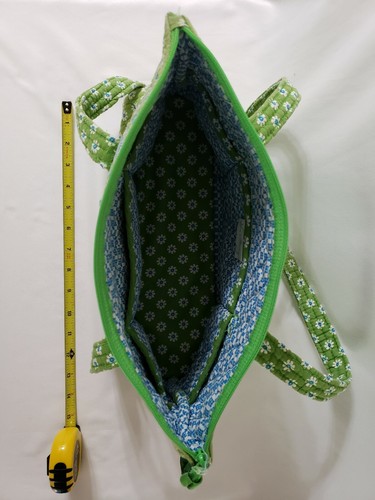 3 Piece Vera Bradley -Tote Bag -Purse -Makeup Bag -Green Paisley Flower - Picture 7 of 11