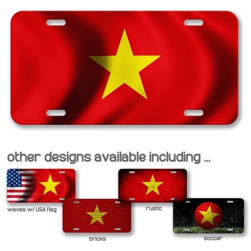 High Grade Aluminum License Plate - Flag of Viet Nam (Vietnamese) - Many Options - Picture 1 of 10