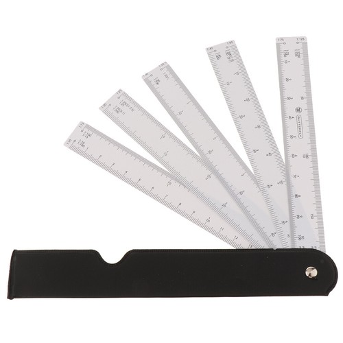5 Folding Fan Fächermaßstab Kunststoff Maßstab Lineal Bauwesen Reduktions - Bild 6 von 8