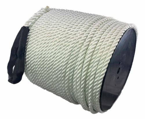 14mm White 3st Nylon Rope x 75m Anchor Rope On A Reel C/W 10" Protected Soft Eye - Picture 4 of 6
