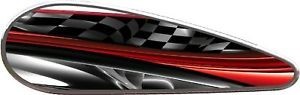 Burnout motorcycle tank vinyl graphic decal set - Picture 5 of 6