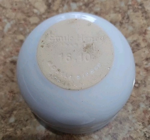 Emile Henry White Butter Bell Keeper Pot Dish Ceramic Pottery Made in France - Picture 8 of 8