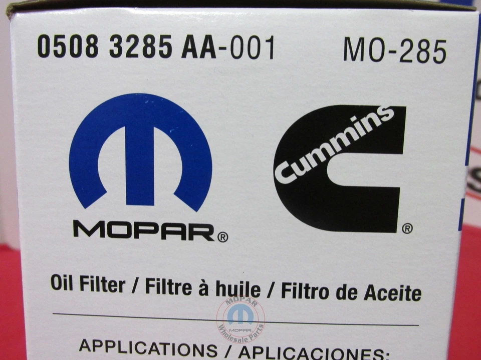 Filtro de aceite de repuesto Dodge RAM Cummins turbo diésel NUEVO OEM MOPAR Foto 4 de 4