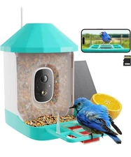 DZEES FHD Smart Bird Feeder Cam with Solar and Bird Species Recognition