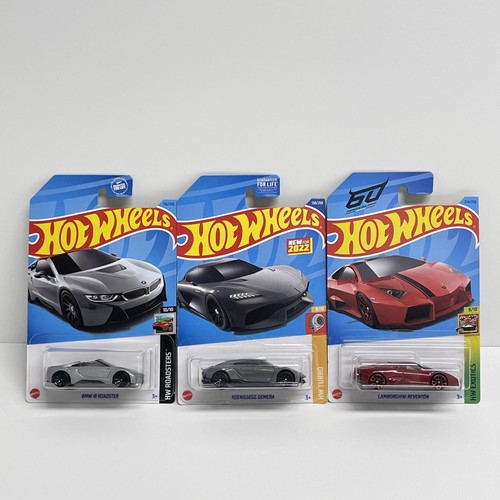 Hot Wheels Exotic Car Lot Koenigsegg Pagani Tesla Porsche BMW Loose Set of 7 - Picture 2 of 5