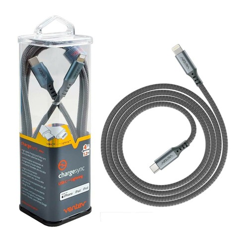Ventev Wallport Charger 18W Fast Rapid UK Mains Plug MFI Lighting to USB C Cable - Picture 22 of 24