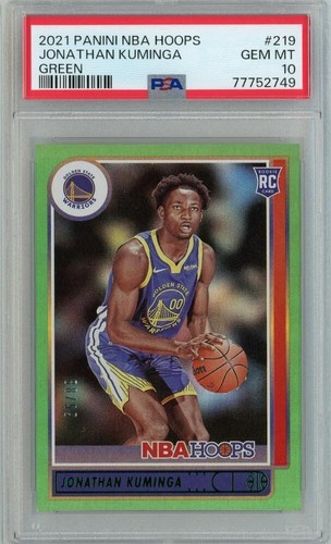 Jonathan Kuminga 2021-22 PANINI NBA Hoops RC Green #219 [PSA10]