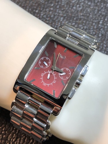 Dolce & Gabbana Time Men’s Chronograph Watch Stainless Rectangle Tank New Bat - Picture 19 of 22