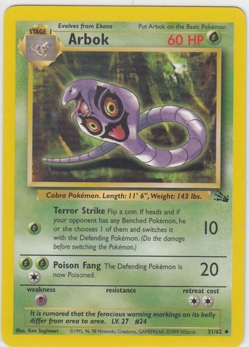 Juego de cartas coleccionables oficiales de Pokémon colección fósiles poco comunes y comunes 31-62/62 - Imagen 2 de 33
