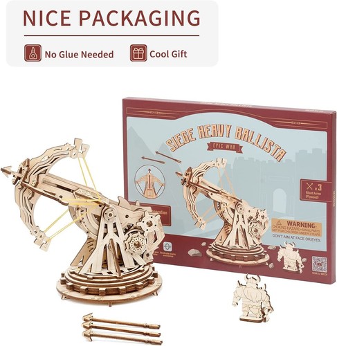 ROKR Asedio Balista Pesado 3D Madera Puzzle Modelo Kits Juguete Regalo - Imagen 8 de 8