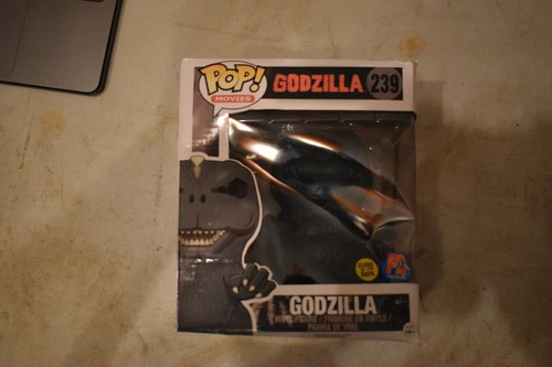 Funko Pop Godzilla Glows in Dark #239 6" PX Vinyl Figure Damaged Box See Photos