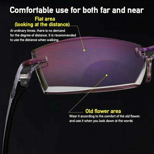 Foldable High Hardness Anti Blue Progressive Far/Near Dual-use Reading Glasses - Picture 2 of 17