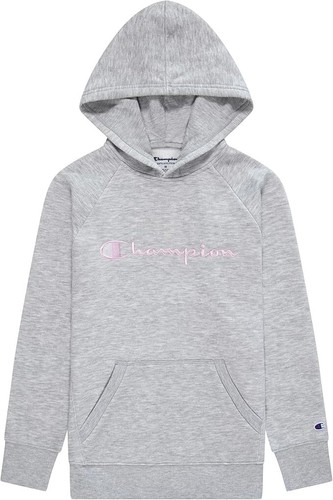 Champion Girls Raglan Hooded Sweatshirt Heather Grey Pink Girls Medium NWT - Picture 2 of 3