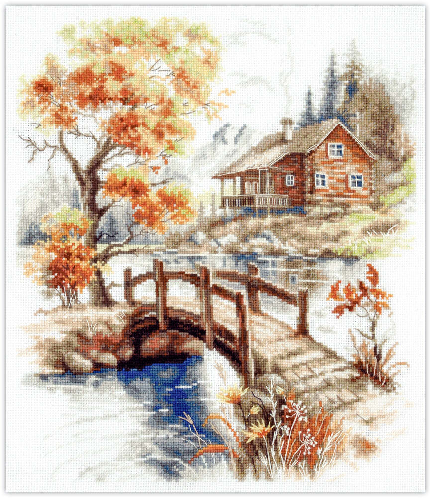 Magic Needle Counted Cross-Stitch Kit Autumn in the Mountains 250