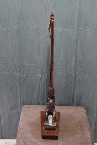 Vintage Maori Replica Waka Stempost - Hand Carved by Moko Giftware - With Tag - Picture 6 of 12