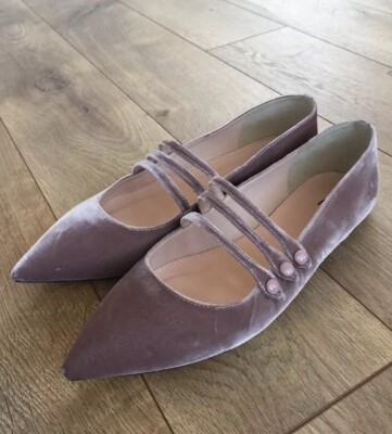 New JCREW Strappy Pointed Toe Flats Velvet Warm Walnut Pink F4858 10.5