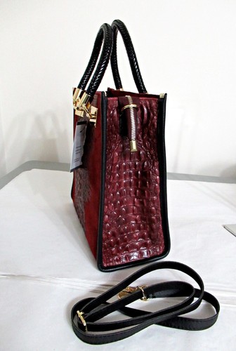 ITALIENISCHE ECHTLEDER / WILDLEDER KROOPRÄGUNG HANDTASCHE TASCHE SCHULTERTASCHE MADE IN ITALY - Bild 7 von 10