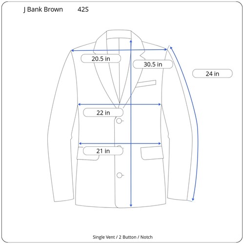JOS. A. Traje de Lana BANK Para Hombres GLEN CHECK Abrigo Deportivo Blazer Chaqueta 42S - Imagen 9 de 9