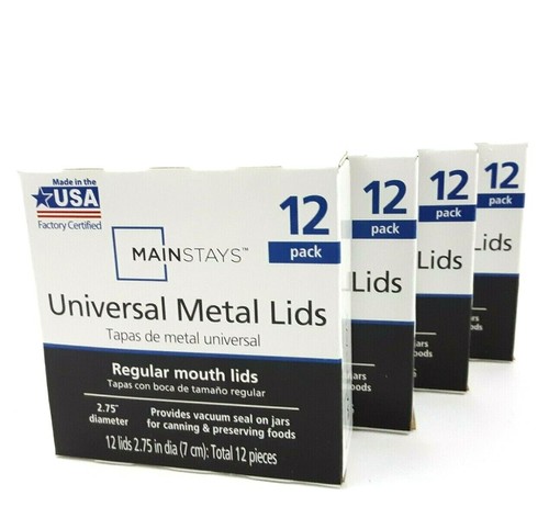 REGULAR MOUTH Einmachglas Deckel Scheiben 4 Boxen (48 Deckel insgesamt) Mainstays HERGESTELLT IN DEN USA - Bild 5 von 12