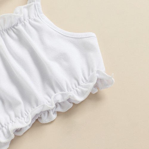 2PCS Summer Newborn Toddler Baby Girl Halter Tops Mini Skirts Outfit Clothes Set - Picture 7 of 10
