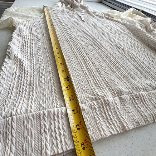 Womens Sunflower Lace Sleeve Cable Hoodie Plus Size 4XL Sweatshirt Quite Luxury - Picture 4 of 6