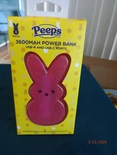 Peeps Pink Bunny Power Bank--NEW