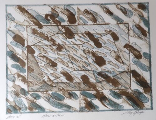 Ray George "Box I" LIMITED EDITION 2 COLOR LITHOGRAPH LAKESIDE STUDIO 1974 - Picture 3 of 7
