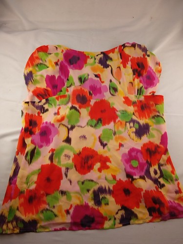 Attention Silky Drapeneck Blouse TOP Shirt Size XL Women's  Colorful  - Picture 3 of 3