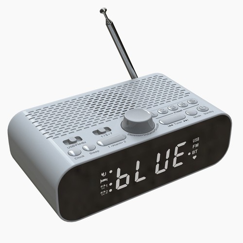Alarm Clock Radio Speaker Streaming Play LED Display Bedside FM Clock Radio - Picture 3 of 11