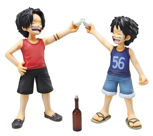 Used P.O.P PORTRAIT Of Pirates One Piece CB-EX Luffy & Ace PVC From Japan - Picture 3 of 12