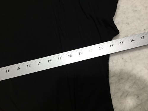 A.gain Shirt Womens L Large Black Short Sleeve Boat Neck Scrunched Waist - Picture 9 of 12