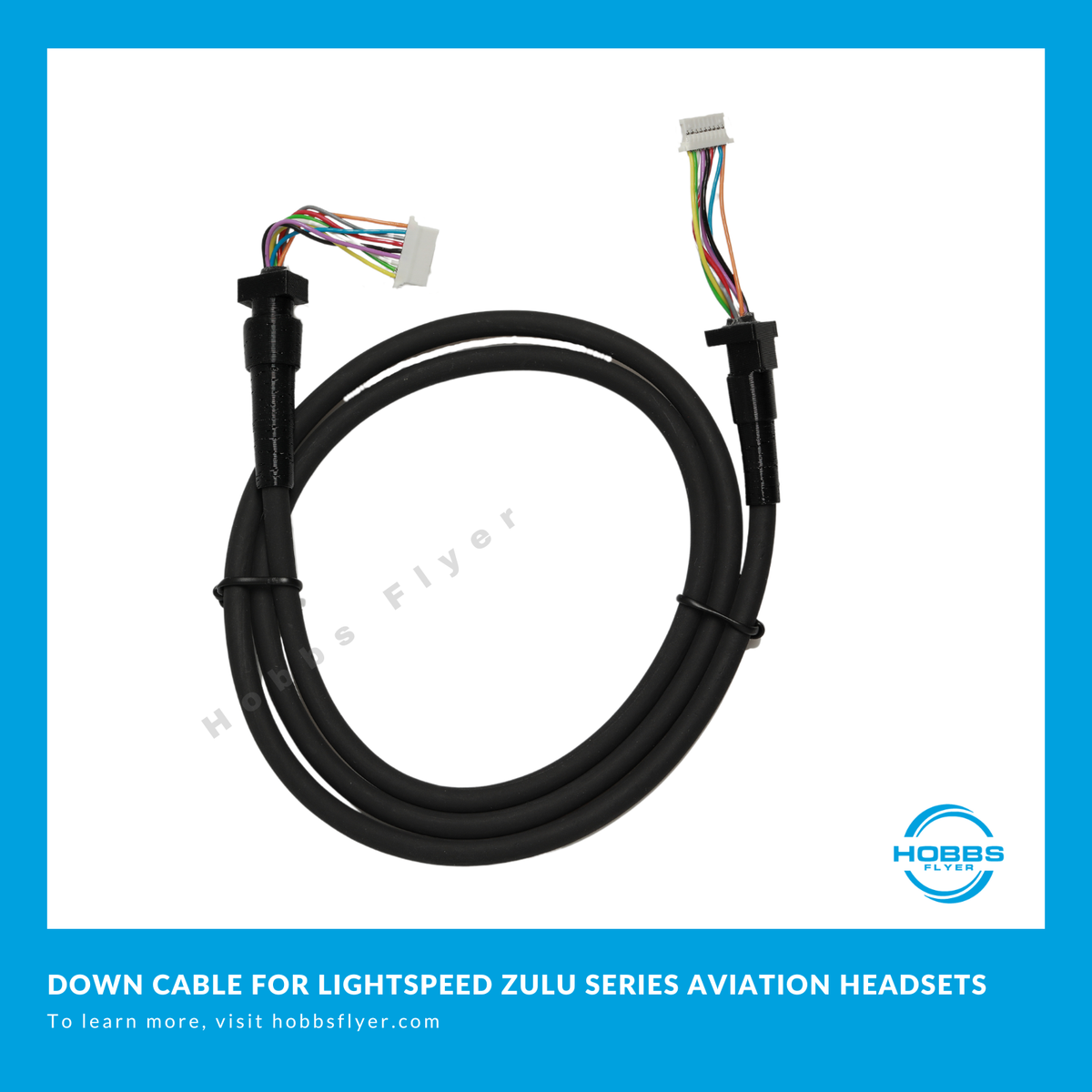 Replacement Down Cable for Lightspeed Zulu Series Aviation
