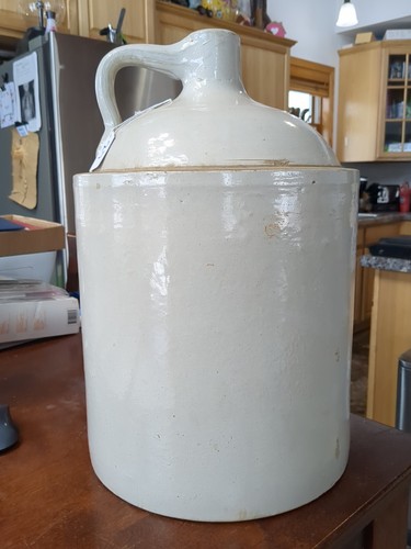 Antique Red Wing Stoneware 5 Gal. 2" Wing Shoulder Jug - Picture 2 of 7