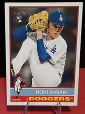 MINT 2025 Topps Heritage Roki Sasaki Rookie RC #224 Los Angeles Dodgers ⚾ 🔥