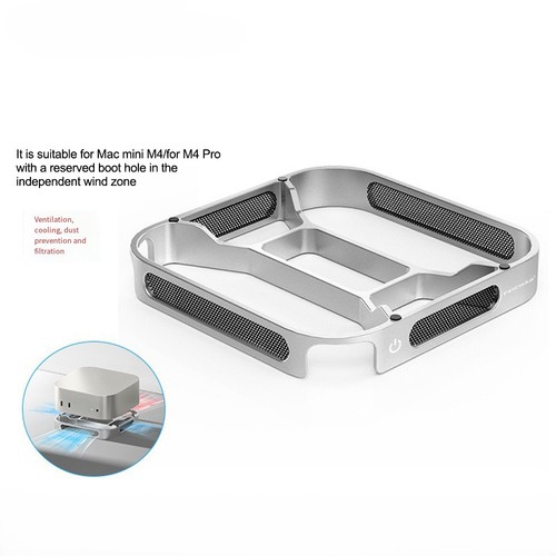 Support de refroidissement pour Mac Mini conçu pour la protection contre la poussière et le flux d'air amélioré - Photo 2/12
