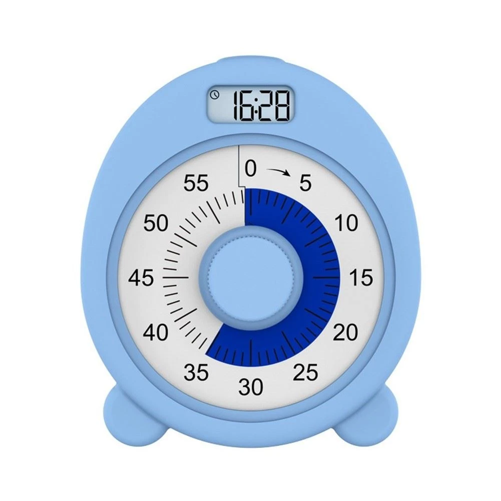 Rechargeable Visual Timer with Clock and Night Light60 Minute Countdown