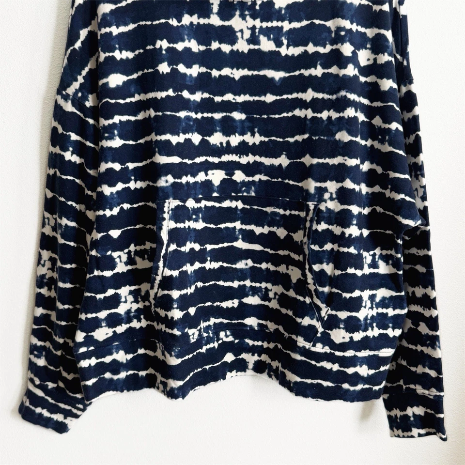 Sudadera Athleta Mujer XL Azul Rayas Pullover Cómoda Deportiva Suave Elástica Foto 3 de 4