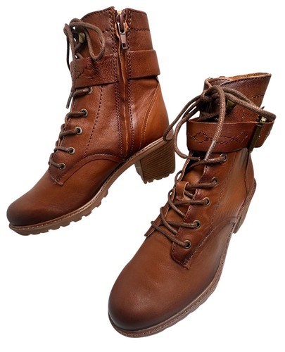 Neu ohne Karton Schnürstiefel Y2K Combat Damengröße 10 butterweiches Leder Western Boho - Bild 10 von 21