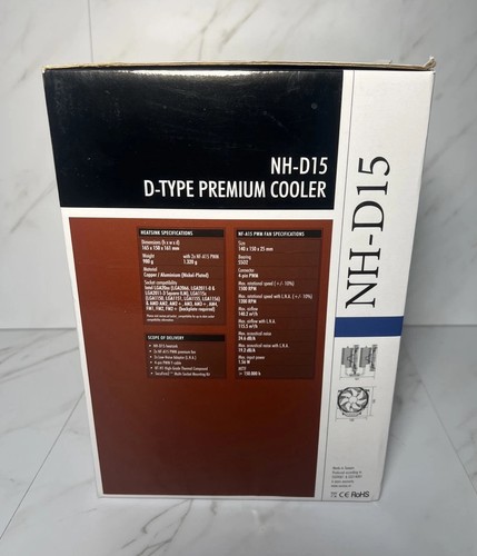 Noctua NH-D15 D-type Premium Cooler - NEW Open box - Afbeelding 4 van 4