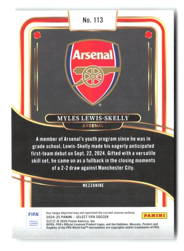 2024-25 Panini Select FIFA #113 Myles Lewis-Skelly - Picture 2 of 2
